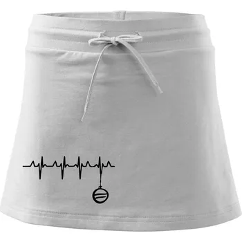 Dámská sukně EKG Vánoční ozdoba - Sportovní sukně - two in one - M ( Bílá )
