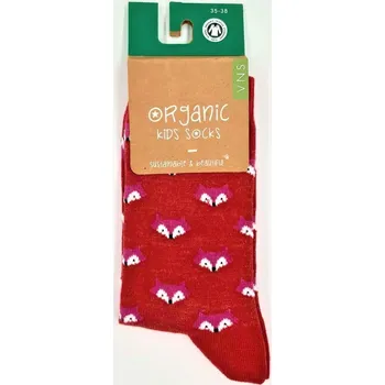 Dětské ponožky VNS Organic kids Fox red 23-26, VNS Organic socks