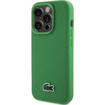 Telefonní příslušenství Lacoste Iconic Petit Pique Woven Logo Magsafe kryt pro iPhone 16 Pro Max Barva: Zelená
