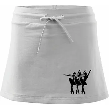 Dámská sukně Tři baletky - Sportovní sukně - two in one - XS ( Bílá )