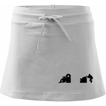 Dámská sukně Paintball střelec - Sportovní sukně - two in one - XL ( Bílá )