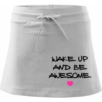 Dámská sukně Wake up and be awesome - Sportovní sukně - two in one - XS ( Bílá )