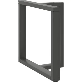 Barový stolek OMAXI Nohy k jídelnímu stolu ve tvaru T, 2 ks, antracitové, 80 x 35 x (72-73) cm, ocel 317223