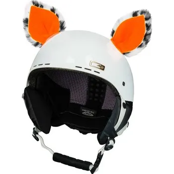 KOČKA NEON ORANŽOVÁ uši na helmu - CrazyEars