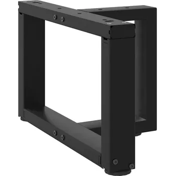 Barový stolek OMAXI Nohy konferenčního stolku ve tvaru T, 2 ks, černé, 50 x 25 x (30-31) cm, ocel 316684