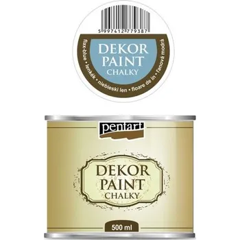 Výtvarná barva Pentart Křídová a dekorační barva PENTART 500 ml LEN MODRÁ