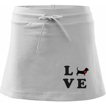 Dámská sukně Baset love - Sportovní sukně - two in one - L ( Bílá )