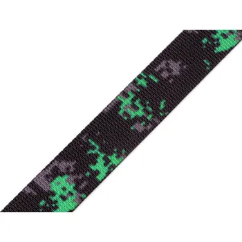 Oboustranný popruh šíře 20 mm, barva 2 černá zelená