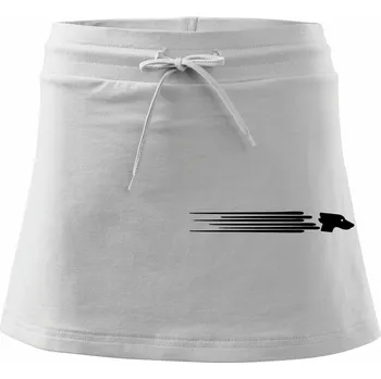 Dámská sukně Chrt rychlý - Sportovní sukně - two in one - M ( Bílá )