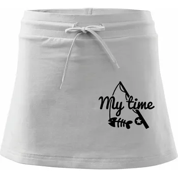 Dámská sukně Rybaření - My time - Sportovní sukně - two in one - M ( Bílá )