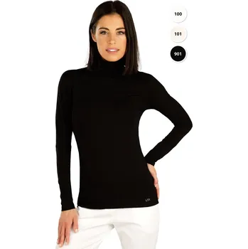 Dámský svetr Dámský elastický rolák LITEX černý/smetanový S smetanová