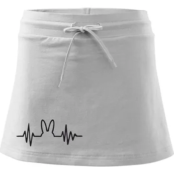Dámská sukně EKG zajíc - Sportovní sukně - two in one - L ( Bílá )