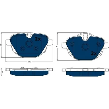 Brzdová destička Sada brzdových destiček, kotoučová brzda TRW GDB1840BTE