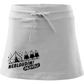 Dámská sukně Nebloudím, objevuji - hory - Sportovní sukně - two in one - L ( Bílá )