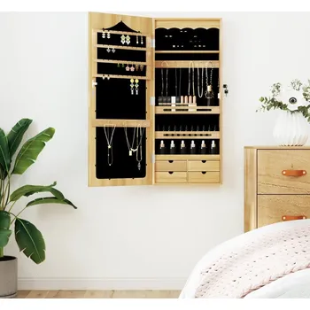 Zrcadlo OMAXI Zrcadlová šperkovnice nástěnná 37,5 x 10 x 90 cm 811310