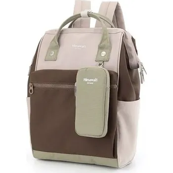 Městský batoh Himawari dámský batoh s kapsičkou Samal Hnědý 21L Himawari 1027s08