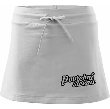 Dámská sukně Povrchní slečna - Sportovní sukně - two in one - XL ( Bílá )