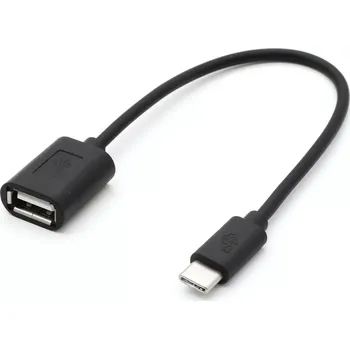Datový kabel OTG kabel USB-C na USB-A, 15 cm, černý