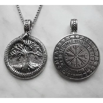 Růženec Woodrow Náhrdelník Vikingský ochranný * Strom života Aegishjalmur Runy