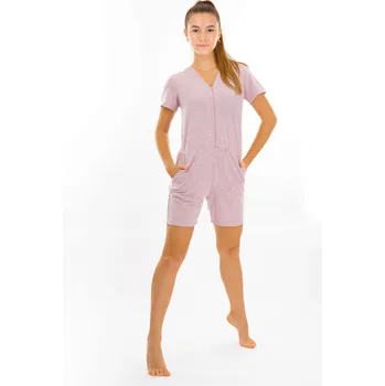 Dendy Dívčí overal pyžamový krátký Pink Velikost: 128