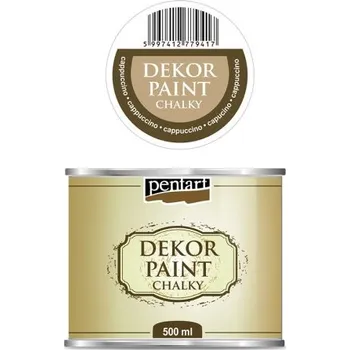 Speciální výtvarná barva Pentart Křídová a dekorační barva PENTART 500 ml CAPPUCCINO HNĚDÁ