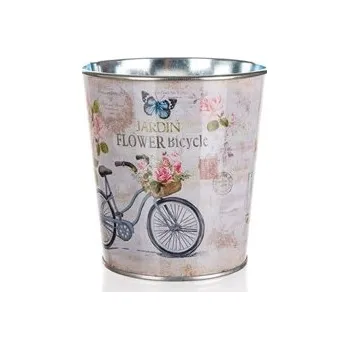 Květináč HOME DECOR Květináč plechový BICYCLE 10 x 10 x 7,5 cm (HOME DECOR Květináč plechový BICYCLE 10 x 10 x 7,5 cm)