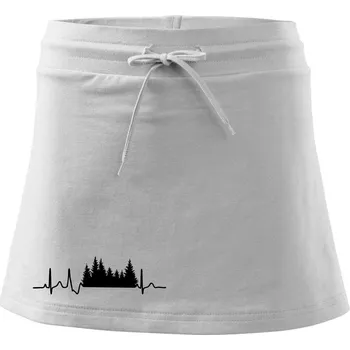 Dámská sukně EKG les - Sportovní sukně - two in one - M ( Bílá )