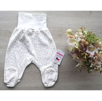 Dupačky AMÁLKA Bavlněné polodupačky, malé květinky Velikost: 56