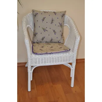 Podsedák Nábytek PEGAS Polstr na křeslo Fabion levandule s polštářkem