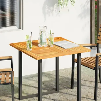 Psací stůl OMAXI Stolní deska 80 x 80 x 2,2 cm čtvercová masivní akáciové dřevo 630743