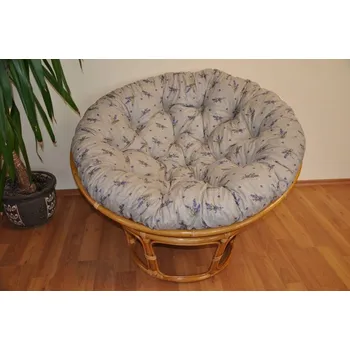 Podsedák Nábytek PEGAS Polstr na křeslo papasan 110 cm levandule