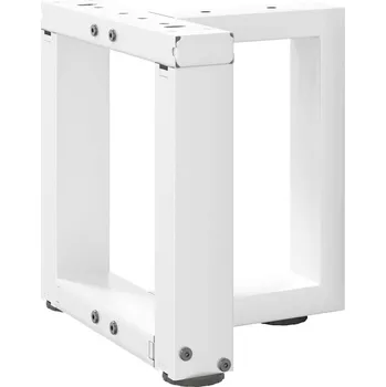 Barový stolek OMAXI Nohy konferenčního stolku ve tvaru T, 2 ks, bílé, 30 x 25 x (30-31) cm, ocel 316615