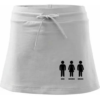 Dámská sukně Man Woman Unisex - Sportovní sukně - two in one - S ( Bílá )