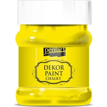 Výtvarná barva Pentart Křídová a dekorační barva PENTART 230 ml CITRÓNOVÁ ŽLUTÁ