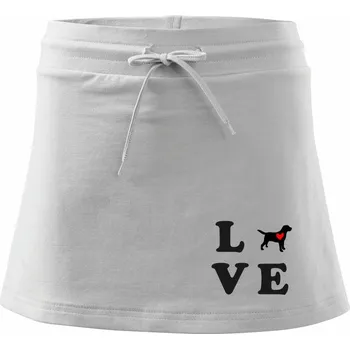 Dámská sukně Labrador love - Sportovní sukně - two in one - M ( Bílá )