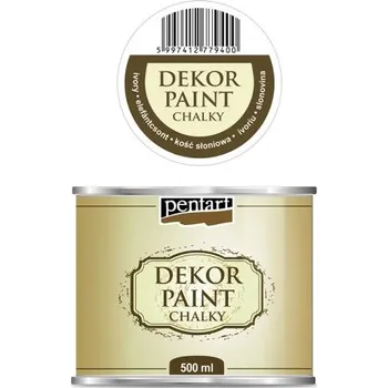 Speciální výtvarná barva Pentart Křídová a dekorační barva PENTART 500 ml SLONOVINOVÁ