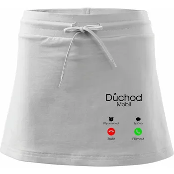 Dámská sukně Důchod volá - Sportovní sukně - two in one - XL ( Bílá )