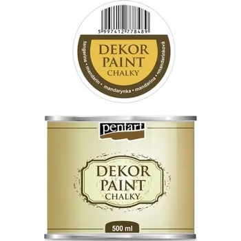 Výtvarná barva Pentart Křídová a dekorační barva PENTART 500 ml MANDARINKA