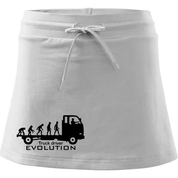 Dámská sukně Truck driver evolution - Sportovní sukně - two in one - S ( Bílá )