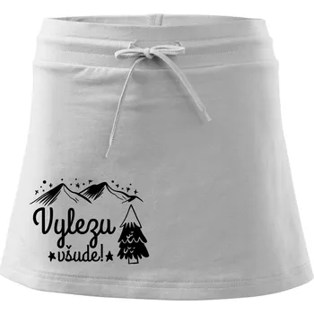 Dámská sukně Vylezu všude - hory - Sportovní sukně - two in one - XS ( Bílá )