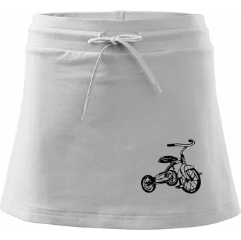 Dámská sukně Tříkolka dětská - Sportovní sukně - two in one - S ( Bílá )