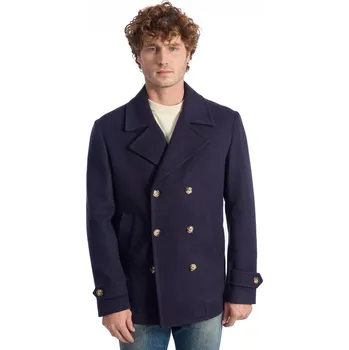 Pánský zimní kabát Pánský kabát CRPL15 NCA Roberto Pepe Luxury Barva: Modrá, Velikost: 48