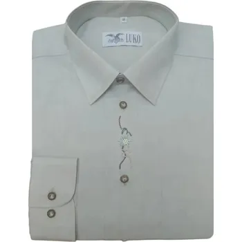 Pánská košile Pánská košile s dlouhým ruk. model 102101 - šedozelená LUKO: 54