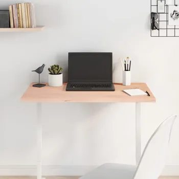 Psací stůl OMAXI Stolní deska 80 x 60 x 2 cm neošetřené masivní dubové dřevo 834715