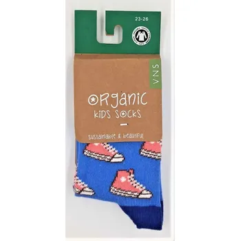 Dětské ponožky VNS Organic kids Shoes blue pink, VNS Organic socks 27-30