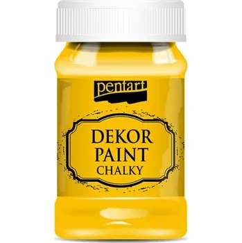 Speciální výtvarná barva Pentart Křídová a dekorační barva PENTART 100 ml SLUNEČNÍ ŽLUTÁ