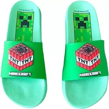 Dětská móda FASHION UK Pantofle MINECRAFT zelené, vel. 37/38