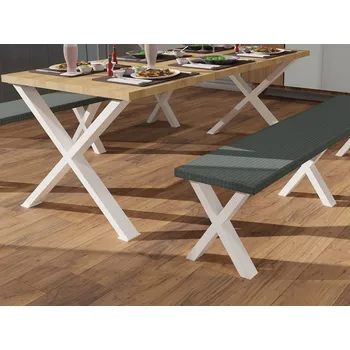 Stolová podnož In-Design Podnož k lavici Industry X, výška 405 mm bílá matná