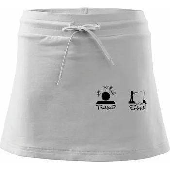 Dámská sukně Problem? Solved! - Rybaření - Sportovní sukně - two in one - S ( Bílá )