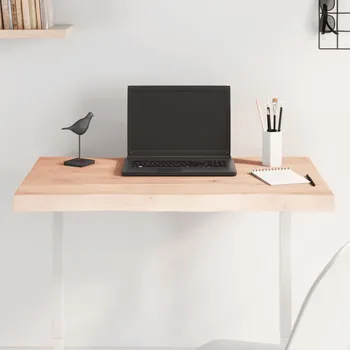 Psací stůl OMAXI Stolní deska 80x40x(2-4) cm neošetřený masivní dřevo živá hrana 815943
